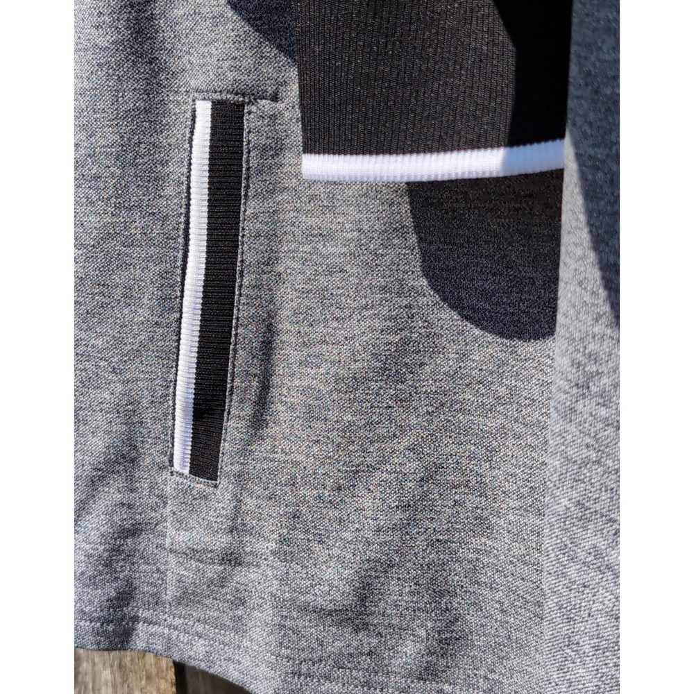 FootJoy Womens Half Zip Fleece Golf Pique Midlayer Black Heather SC Logo Small - Picture 6 of 9